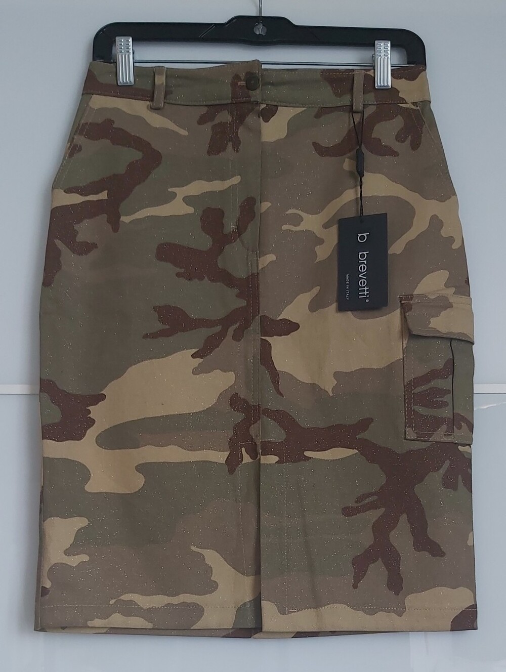 B Brevetti Camouflage Pencil Skirt